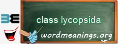 WordMeaning blackboard for class lycopsida